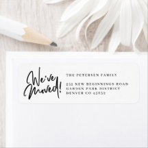 We Have Moved Return Address Labels | Zazzle