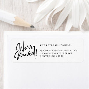 We Have Moved Return Address Labels | Zazzle