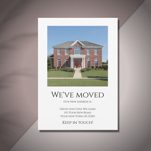 Weve Moved Simple Photo New Home Moving  Announcement