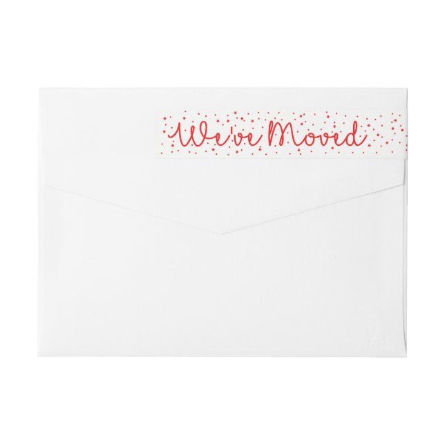 We've Moved Snowflake wraparound label (Back)