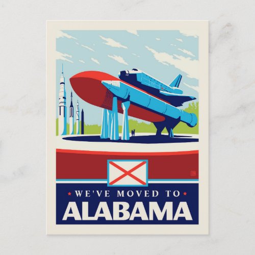 Weve Moved To Alabama Invitation Postcard