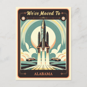 We've Moved To Alabama Vintage Postcard