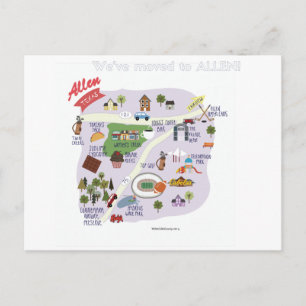 We've Moved to Allen Texas Postcard