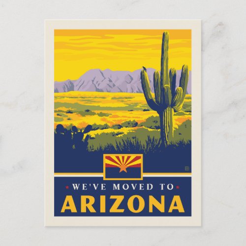Weve Moved To Arizona Invitation Postcard