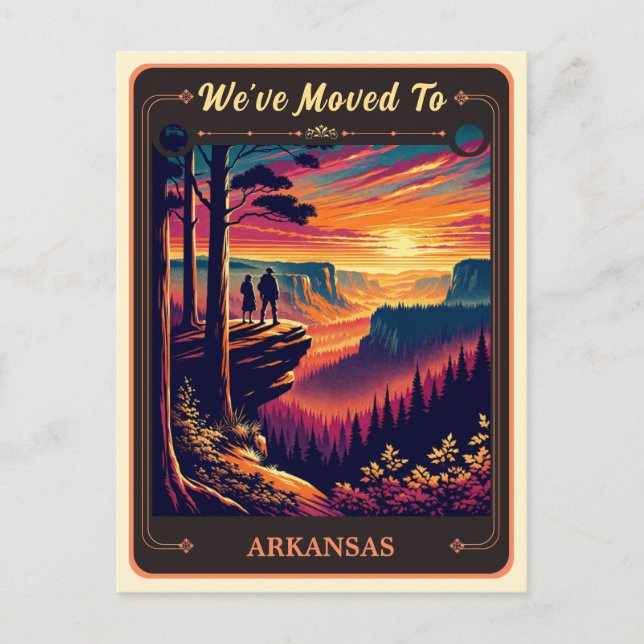 We've Moved To Arkansas | Vintage Postcard (Front)