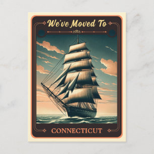 We've Moved To Connecticut Vintage Postcard