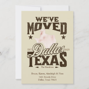 We've Moved to Dallas Texas Announcement