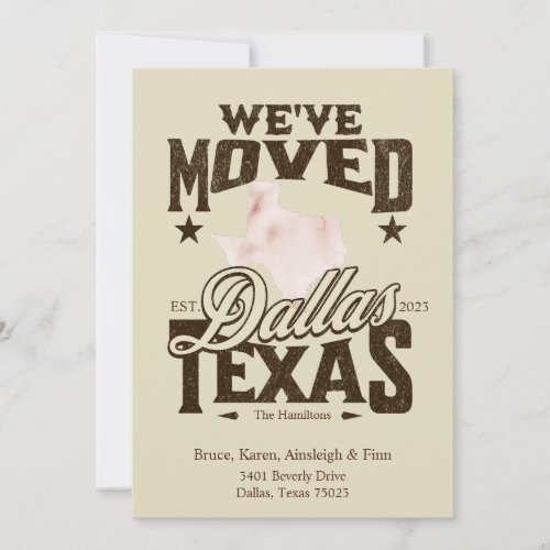 Weve Moved to Dallas Texas Announcement 
