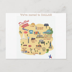 We've Moved to Dallas Texas Postcard