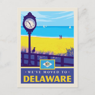 We've Moved To Delaware Invitation Postcard
