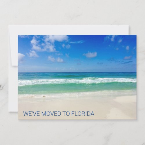 Weve Moved to Florida Destin Beach Photo Moving Announcement
