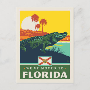 We've Moved To Florida Invitation Postcard