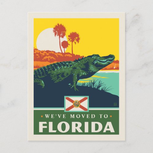 Weve Moved To Florida Invitation Postcard