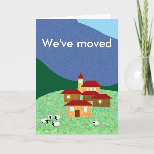 We've moved to greener pastures announcement (Front)