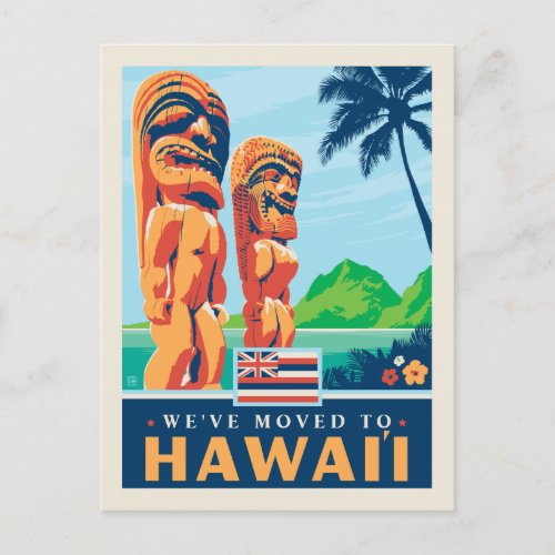 Weve Moved To Hawaii Invitation Postcard