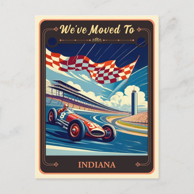 We've Moved To Indiana | Vintage Postcard (Front)