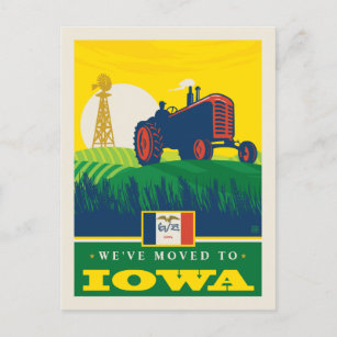 We've Moved To Iowa Invitation Postcard