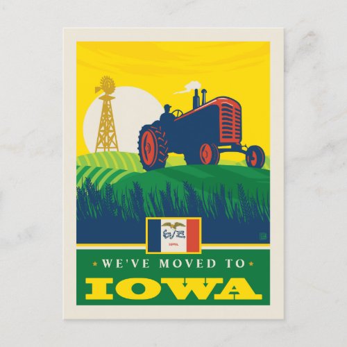 Weve Moved To Iowa Invitation Postcard