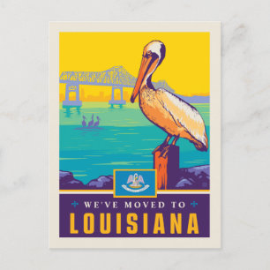 We've Moved To Louisiana Invitation Postcard