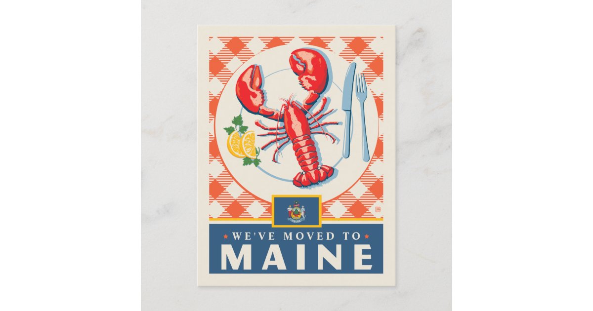 We've Moved To Maine Invitation Postcard | Zazzle