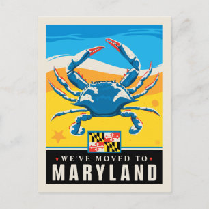 We've Moved To Maryland Invitation Postcard