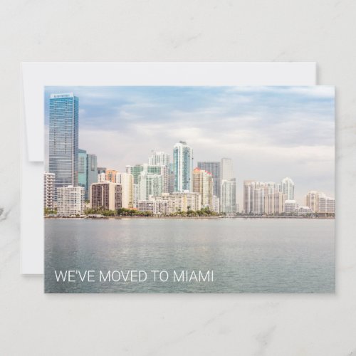 Weve Moved to Miami Florida Beach Photo Moving Announcement