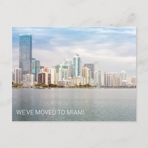 Weve Moved to Miami Florida Beach Photo Moving Postcard