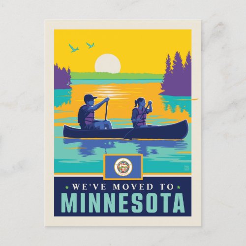 Weve Moved To Minnesota Invitation Postcard