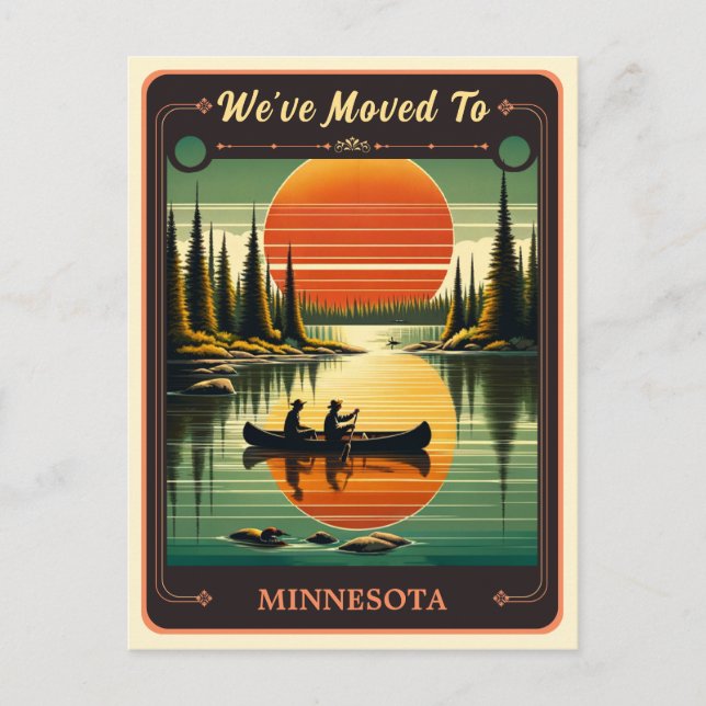 We've Moved To Minnesota | Vintage Postcard (Front)