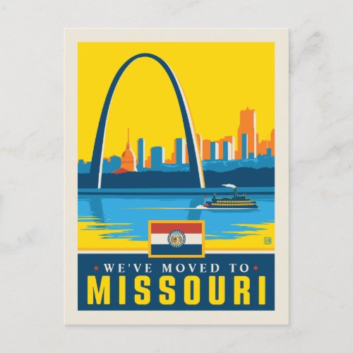 Weve Moved To Missouri Invitation Postcard