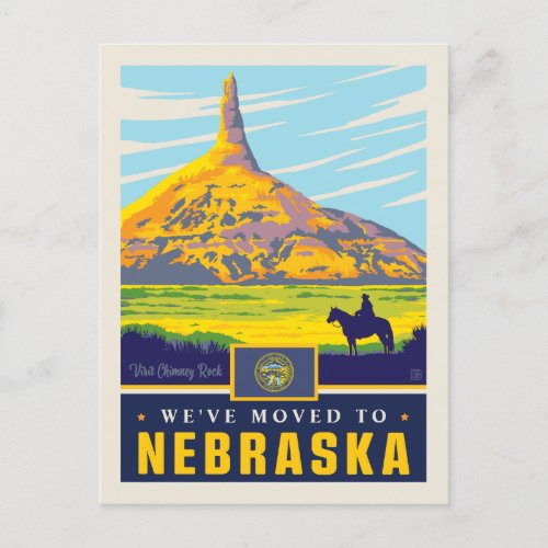 Weve Moved To Nebraska Invitation Postcard