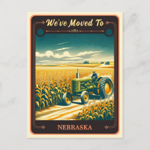 We've Moved To Nebraska   Vintage Postcard