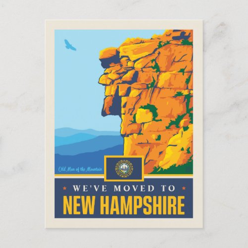 Weve Moved To New Hampshire Invitation Postcard