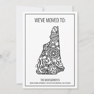 We've Moved To New Hampshire State Floral Mandala Announcement