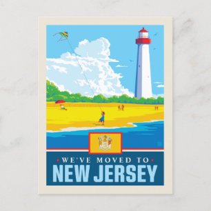 We've Moved To New Jersey Invitation Postcard