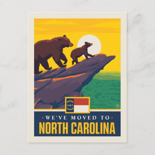 Weve Moved To North Carolina Invitation Postcard