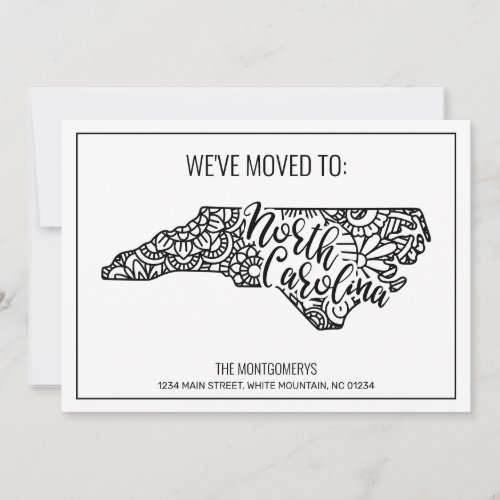 Weve Moved To North Carolina State Floral Mandala Announcement