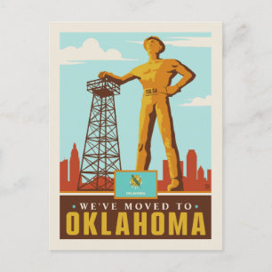 We've Moved To Oklahoma Invitation Postcard