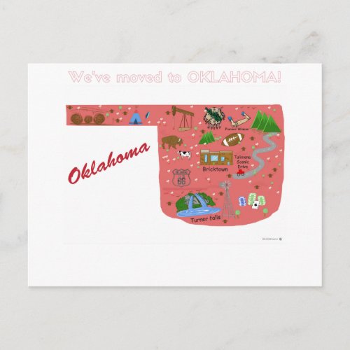 Weve Moved to Oklahoma Postcard