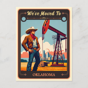 We've Moved To Oklahoma Vintage Postcard
