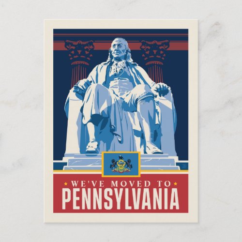 Weve Moved To Pennsylvania Invitation Postcard