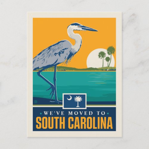 Weve Moved To South Carolina Invitation Postcard