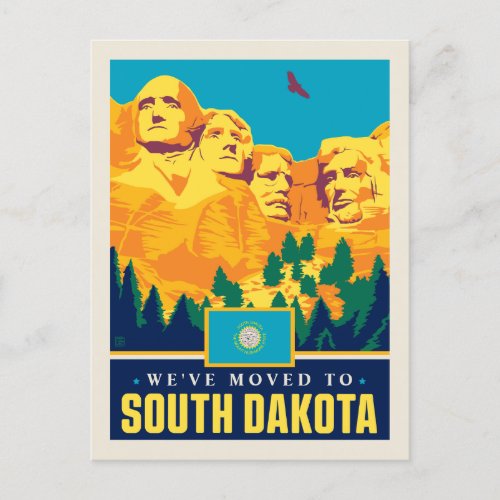 Weve Moved To South Dakota Invitation Postcard