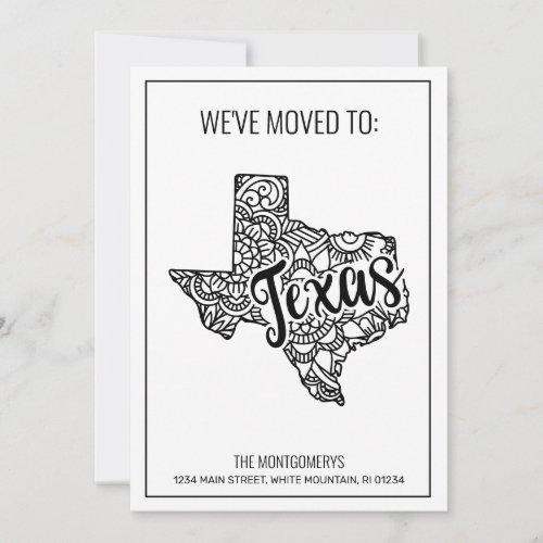 Weve Moved To Texas State Floral Mandala Announcement