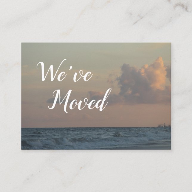 We've Moved to the Beach, Photo Enclosure Card (Front)