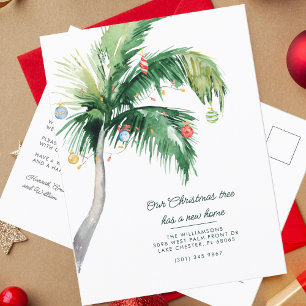 We've Moved To The Coast Christmas Moving Announcement Postcard