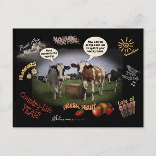 We've moved to the Country (customizable) Announcement Postcard