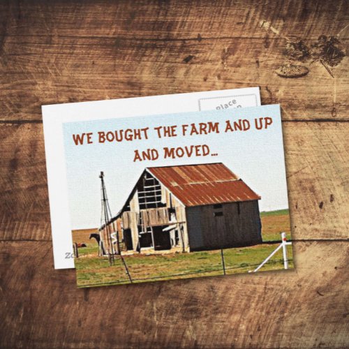 Weve Moved to the Farm Funny Moving Announcement