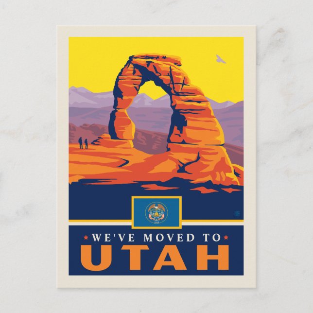 We've Moved To Utah Invitation Postcard (Front)