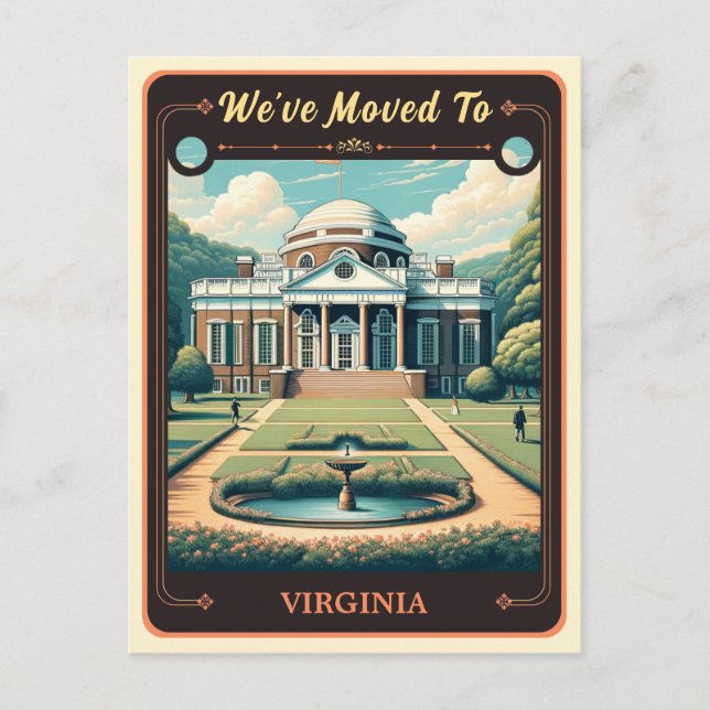 We've Moved To Virginia | Vintage Postcard (Front)